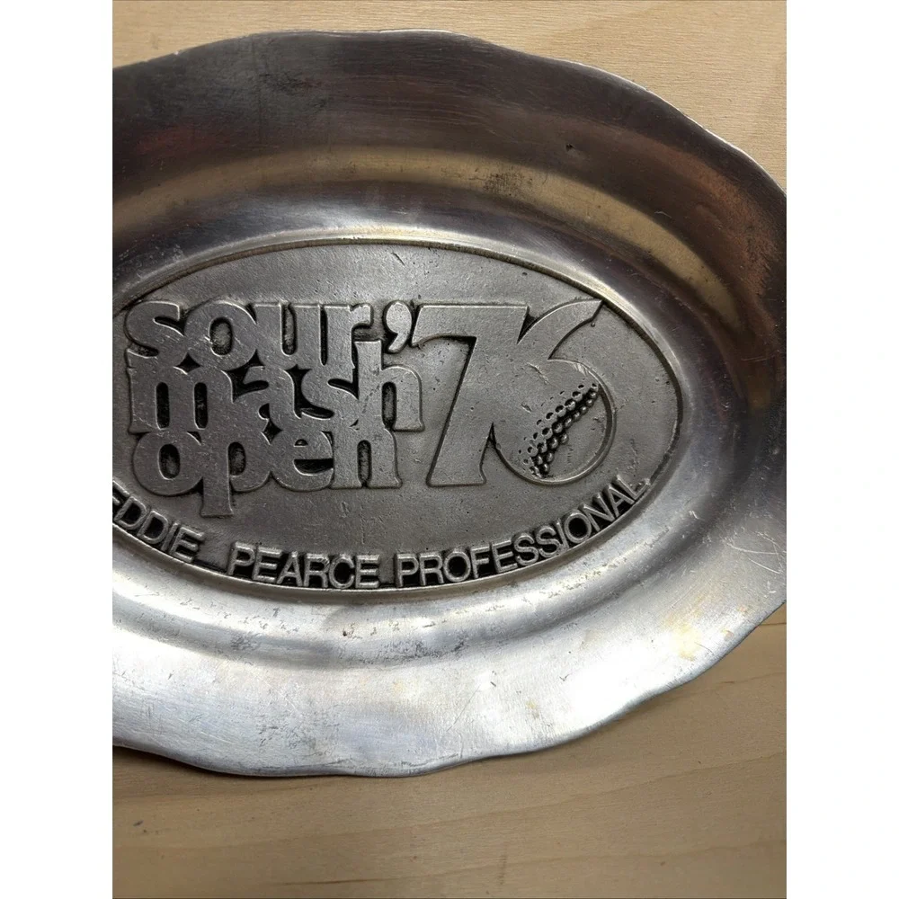 Pewter USA‎ Oval Serving Tray Silver Sour Mash Open 76 Eddie Pearce Professional